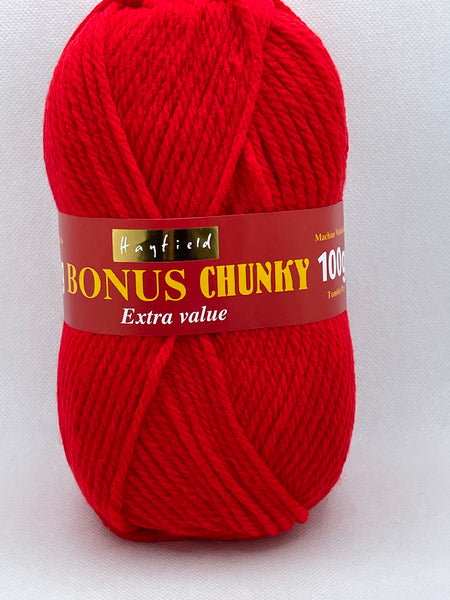 Hayfield Bonus Chunky Yarn 100g - Signal Red 0977