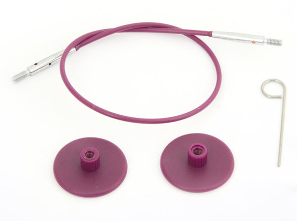 KnitPro Interchangeable Knitting Needle Cable Purple 40cm - KP10500