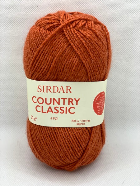 Sirdar Country Classic 4 Ply Yarn 50g - Burnt Orange 953