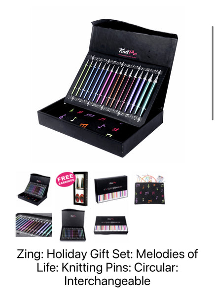 KnitPro Zing Holiday Gift Set Circular Interchangeable Knitting Needles - Melodies of Life 47411