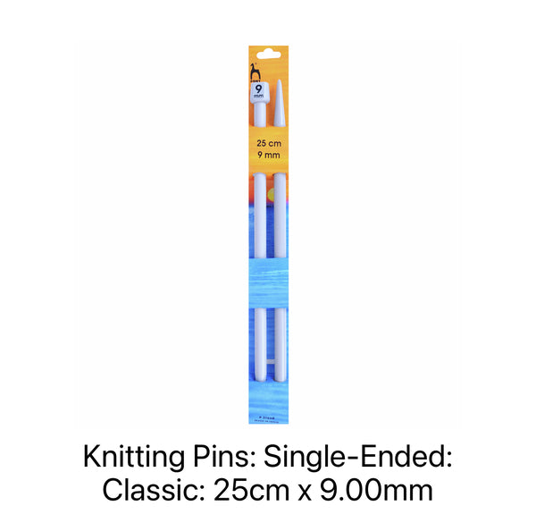 Pony Classic Single-Ended Knitting Needles 9.00mm 25cm 31668