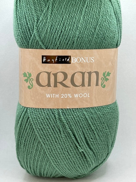 Hayfield Bonus With Wool Aran Yarn 400g - Sage 0640 Bos