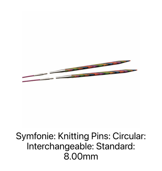 KnitPro Symfonie Circular Knitting Needles Interchangeable 8.00mm 20409