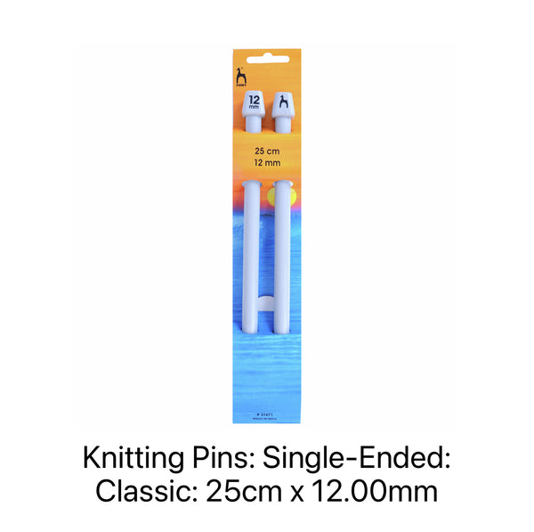 Pony Classic Single-Ended Knitting Needles 12.00mm 25cm 31671