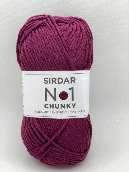 Sirdar No 1 Chunky Yarn 100g - Plum 216 (Discontinued)