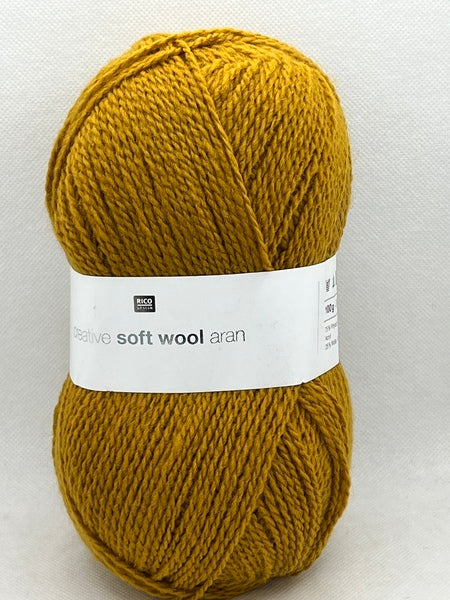 Rico Creative Soft Wool Aran Yarn 100g - Mustard 028