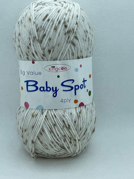 King Cole Big Value Baby Spot 4 Ply Baby Yarn 100g - Cocoa 3264 (Discontinued)