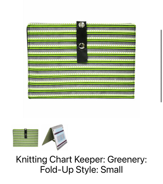 Knitting Chart Keeper - Greenery - Fold-Up Style - Small 10966