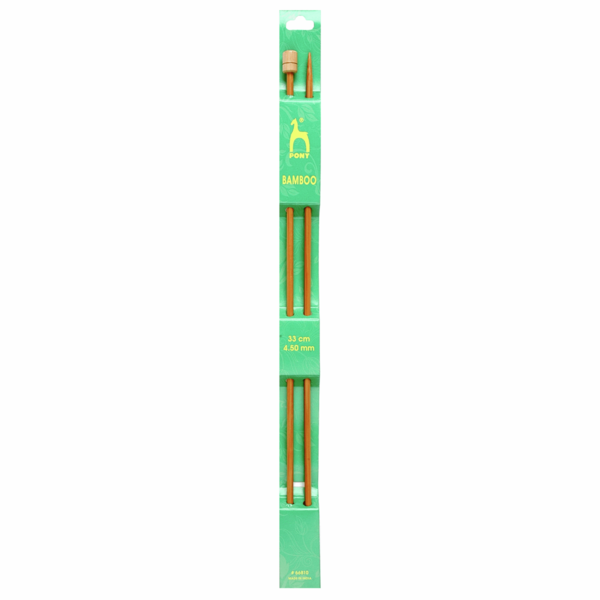 Pony Bamboo Single-Ended Knitting Needles 4.50mm 33cm 66810