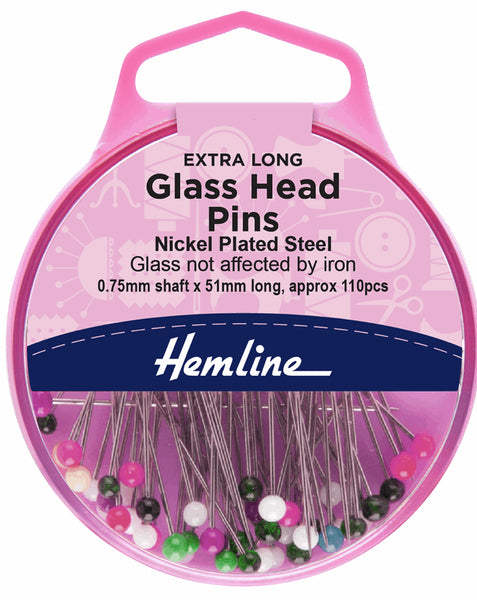 Glass Head Pins Extra Long - H679.XL