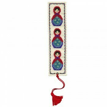 Textile Heritage Hollyhocks Bookmark - Cross Stitch Kit