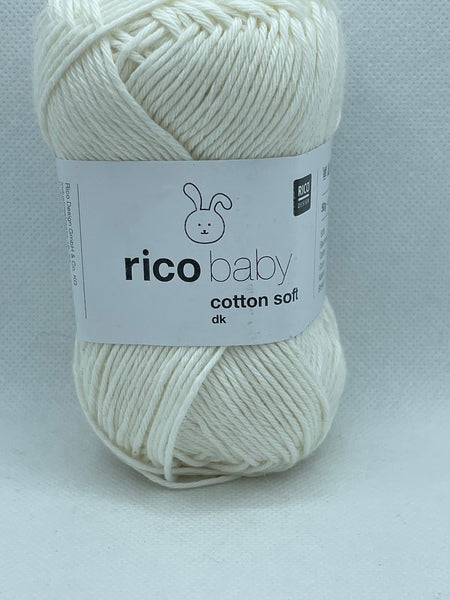 Rico Baby Cotton Soft DK Baby Yarn 50g - White 001