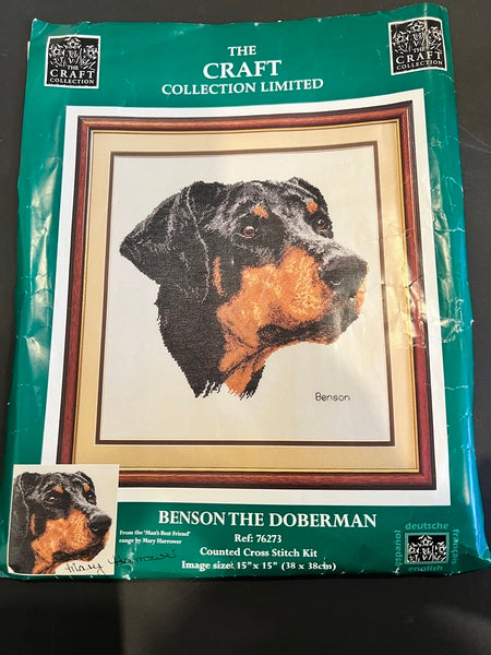 The Craft Collection Limited - Benson the Doberman Cross Stitch Kit - 76273