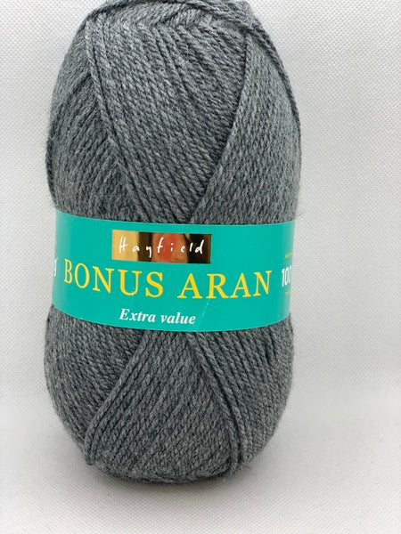 Hayfield Bonus Aran Yarn 100g - Dark Grey Mix 0790