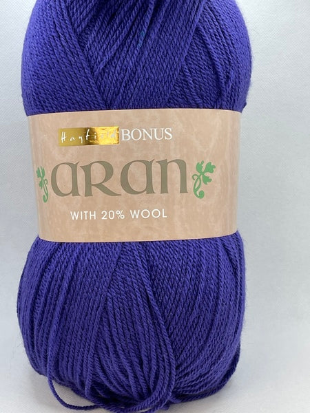 Hayfield Bonus With Wool Aran Yarn 400g - Purple 0627 Bos