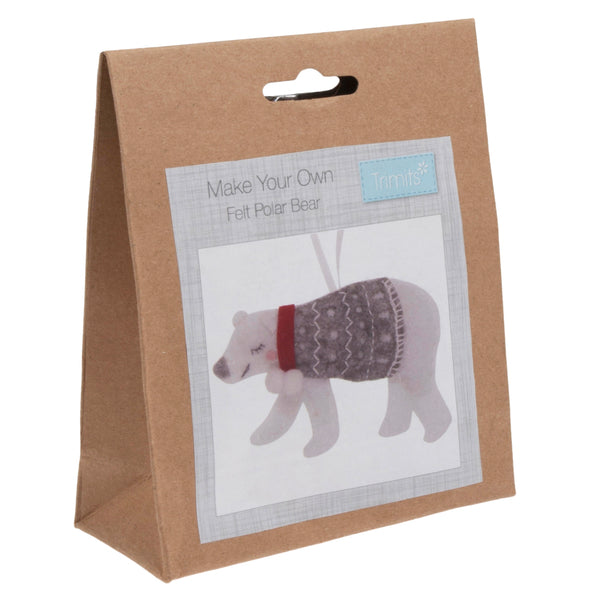 Trimits Felt Decoration Kit Christmas Polar Bear - GCK040