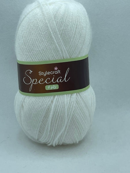 Stylecraft Special 4 Ply Yarn 100g - White 1001