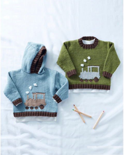 Knitting Pattern Baby Train Sirdar Snuggly DK Baby - 5290