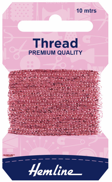 Glitter Thread 10m Pink - H1002/21