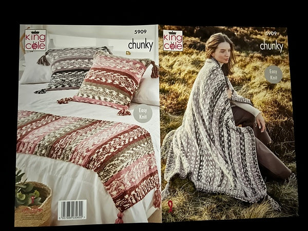 King Cole Knitting Pattern - Home Accessories - Nordic Chunky - 5909