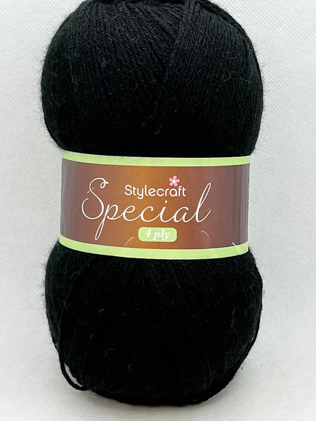 Stylecraft Special 4 Ply Yarn 100g - Black 1002