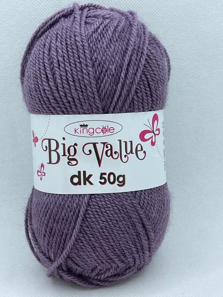 King Cole Big Value DK Yarn 50g - Antique Lavender 3444 BoS