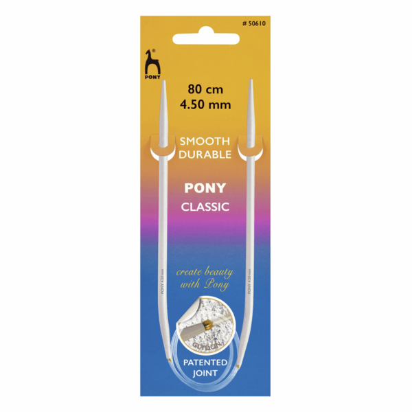Pony Classic Fixed Circular Knitting Needles 4.50mm 80cm - P50610