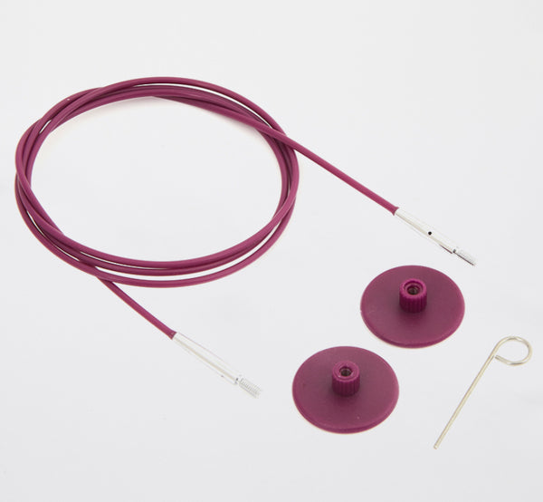 KnitPro Interchangeable Knitting Needles Cable Purple 80cm - KP10502