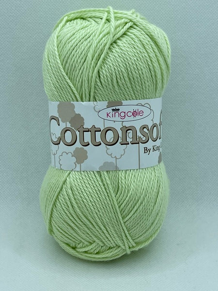 King Cole Cottonsoft DK Yarn 100g - Celery 3364