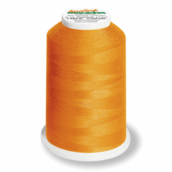 Aeroflock Madeira Overlock Thread - 1000m - Neon Orange 9937