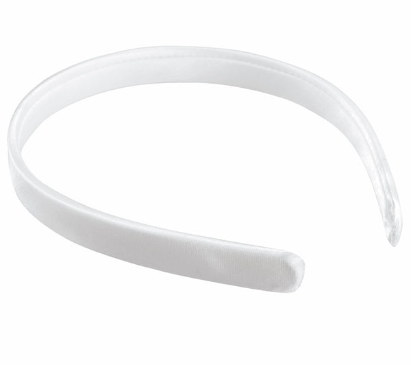 White Cotton Covered Hair Band 16mm