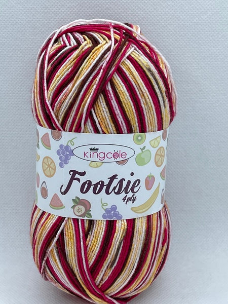 King Cole Footsie 4 Ply Yarn 100g - Passion Fruit 4900