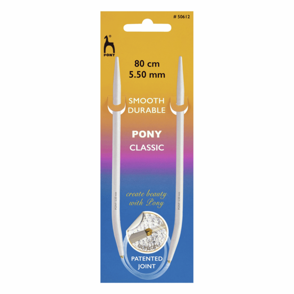 Pony Classic Fixed Circular Knitting Needles 5.50mm 80cm 50612