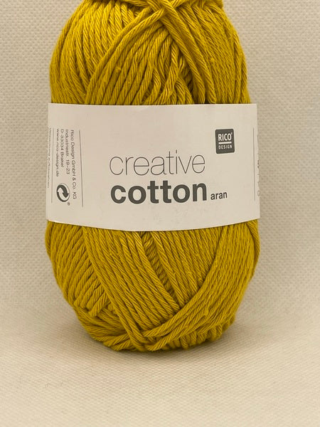 Rico Creative Cotton Aran Yarn 50g - Mustard 070
