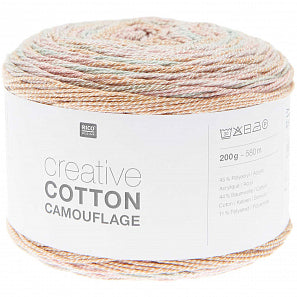 Rico Creative Cotton Camouflage DK Yarn 200g - Dusty Sunrise 001