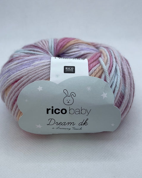 Rico Baby Dream DK Baby Yarn 50g - Pink-Mix 002