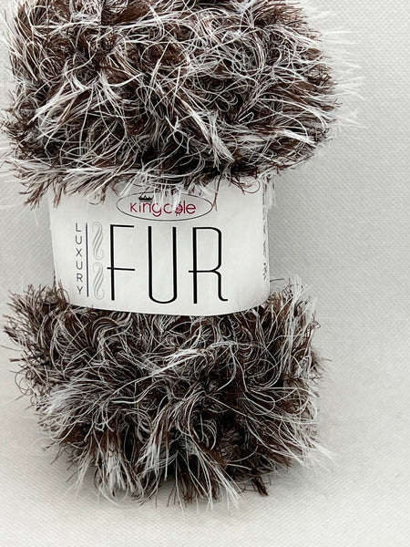 King Cole Luxury Fur Aran Yarn 100g - Beaver 4208