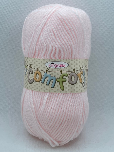 King Cole Comfort Aran Baby Yarn 100g - Soft Pink 334