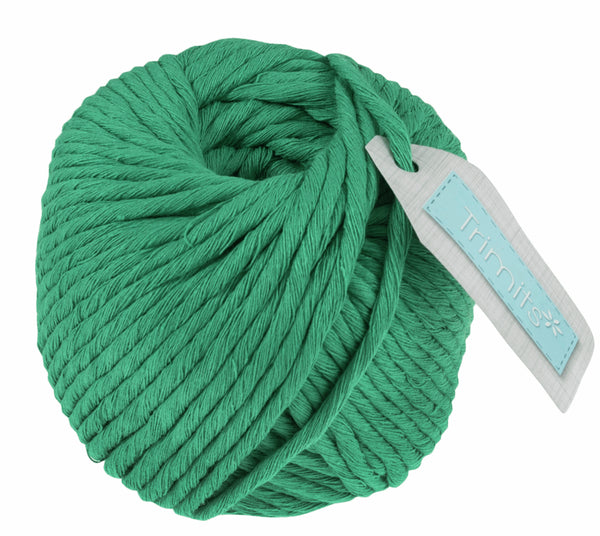 Trimtis Macrame Cotton Cord 50m x 4mm Emerald - TMC4x6\EMR