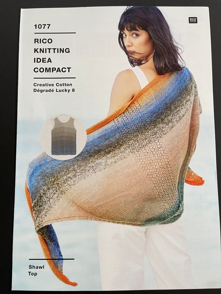 Knitting Pattern - Rico Creative Cotton Degrade - Shawl & Top 1077