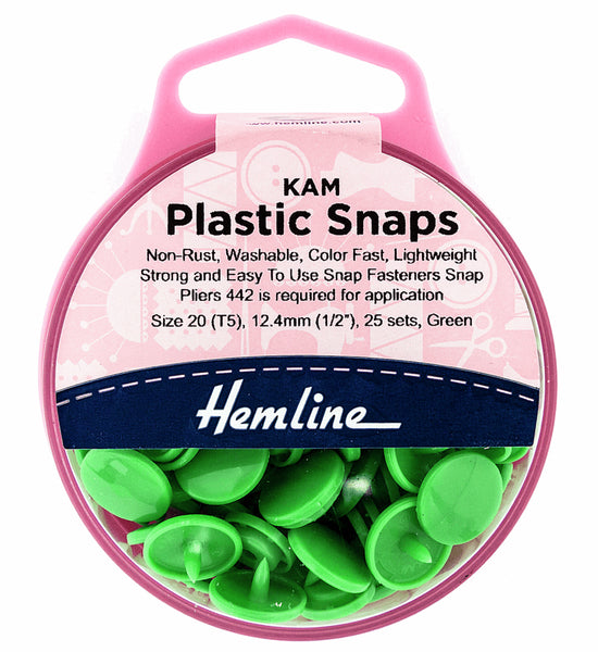 Hemline KAM Plastic snaps Green H443.GREE