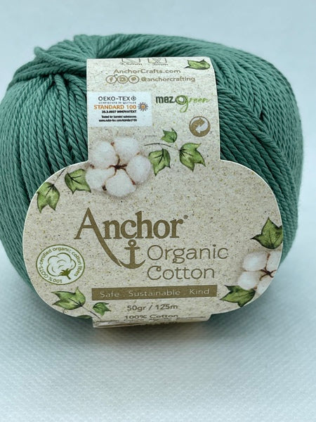 Anchor Organic Cotton 4 Ply Yarn 50g - Emerald Lake 0071