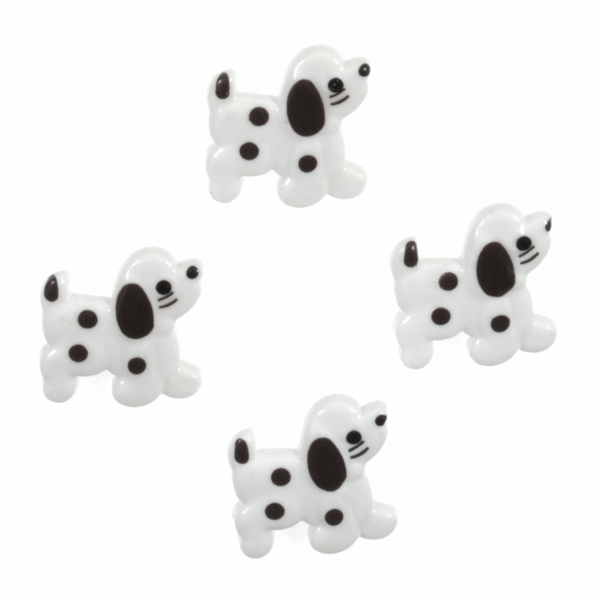 Trimits Buttons - black and White Dogs