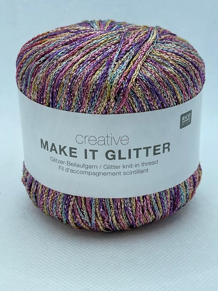 Rico Creative Make It Glitter Knit-In Thread 25g - Pastel 001