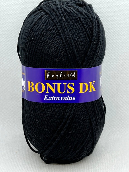 Hayfield Bonus DK Yarn 100g - Black 0965