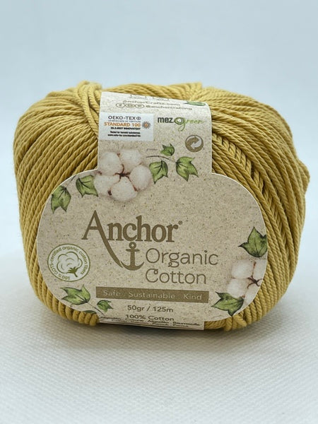 Anchor Organic Cotton 4 Ply Yarn 50g - Sunflower 0178
