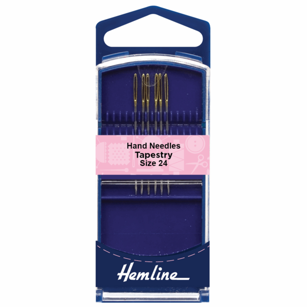 Hemline Premium Hand Needles Gold Eye Tapestry Size 24 - H283G.24