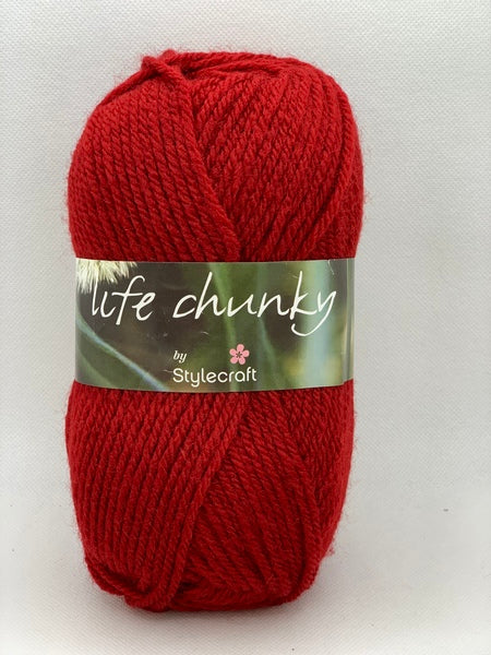 Stylecraft Life Chunky Yarn 100g - Cardinal 2306 (Discontinued)