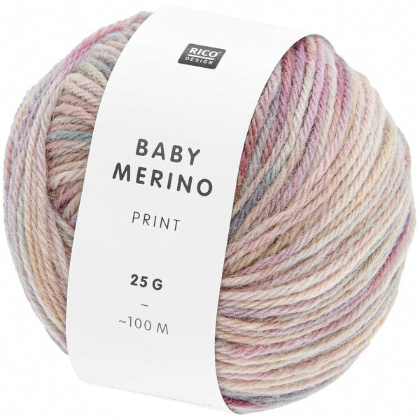 Rico Baby Merino Print DK Baby Yarn 25g - Purple-Ivy 011