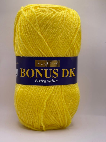 Hayfield Bonus DK Yarn 100g - Bright Lemon 0819